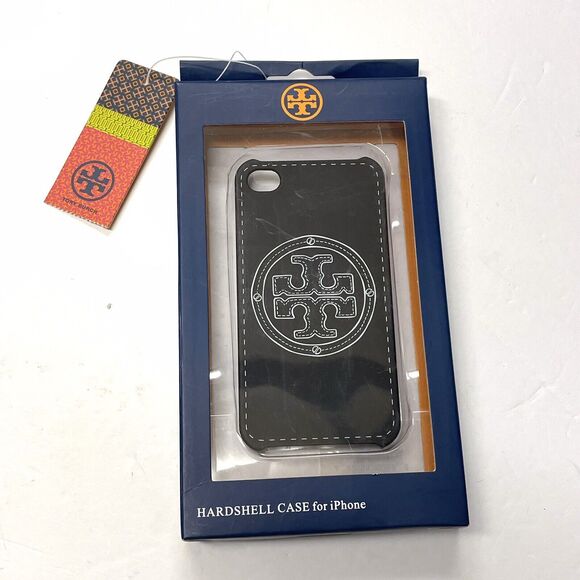 New Tory Burch Hardshell Case For iPhone 4 / 4S Black Logo Design Style 41129072 - Picture 1 of 6